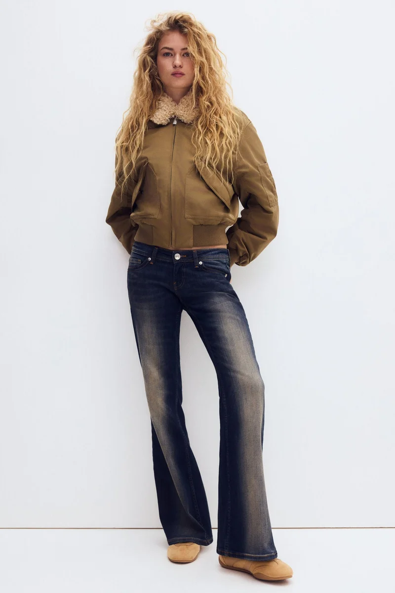 H&M Flared Leg Ultra Low Waist Jeans